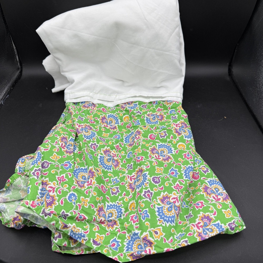 Ralph Lauren Floral Bedskirt Full/Double‎ Hampton Beach Club Green Cottage Ditsy